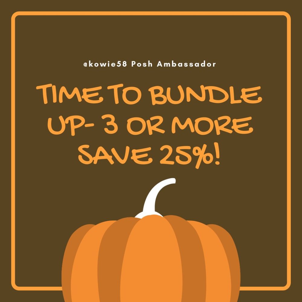 Bundle sale! The frost is on the pumpkin 🎃. Let’s bundle up 👜👛 !